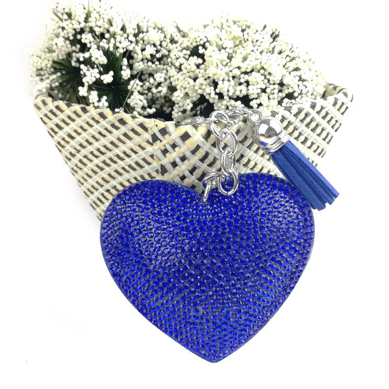 Llavero al por mayor del corazón del diamante de la aleación del cinc del regalo del día de tarjeta del día de San Valentín